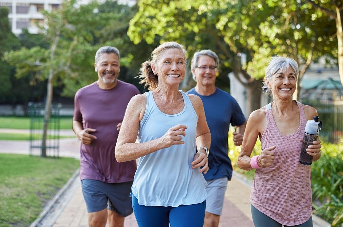 Prostate cancer awareness graphic in blue tones.