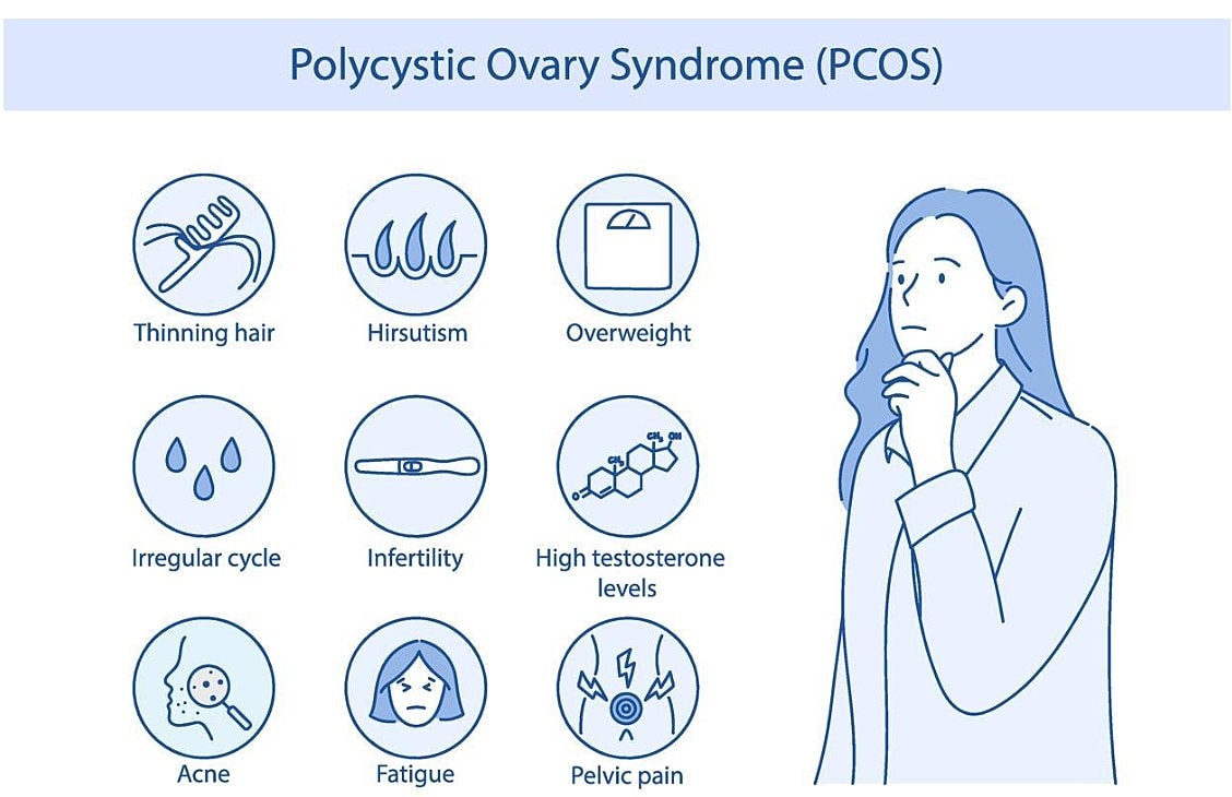 Prostate cancer awareness graphic in blue tones.