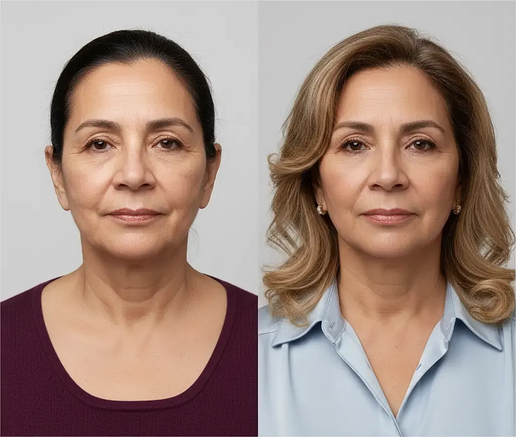 Before and after transformation, showcasing fitness journey.