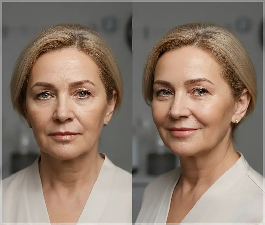 Before and after fitness transformation comparison.